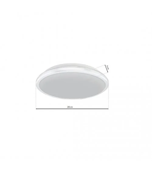Plafon TERMA WHITE 18W LED IP44 280 cm
