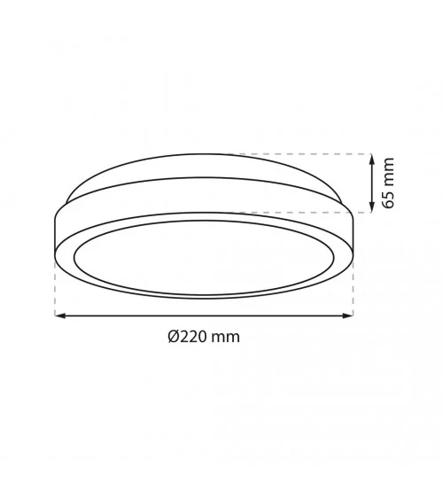 PLAFON LED 18W 3000K ZŁOTY IP65