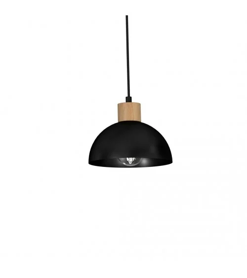 Lampa wisząca ERIK Black/Wood 2xE27