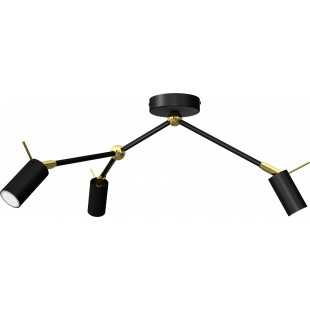 Lampa sufitowa IRIS Black/Gold 3x mini GU10