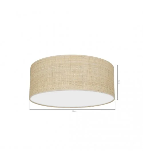 Lampa sufitowa MARSHALL WHITE / RATTAN 2xE27 40cm