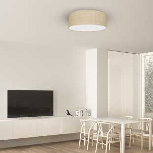 Lampa sufitowa MARSHALL WHITE / RATTAN 3xE27 50cm