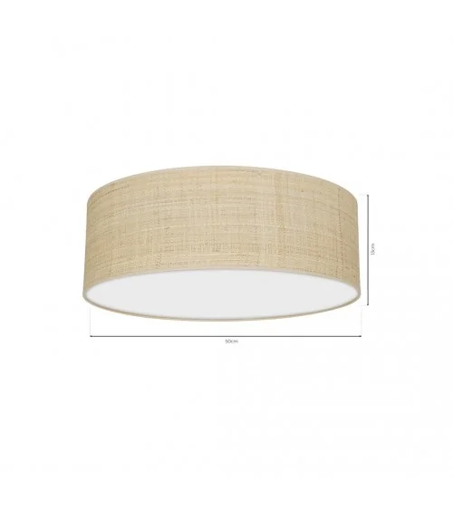 Lampa sufitowa MARSHALL WHITE / RATTAN 3xE27 50cm