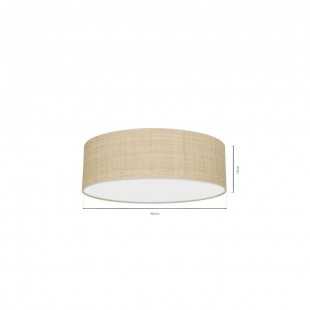 Lampa sufitowa MARSHALL WHITE / RATTAN 3xE27 60cm