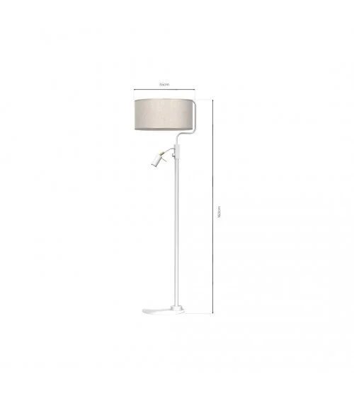 Lampa podłogowa LINO BIEL / LEN 1xE27 + 1x mini GU10