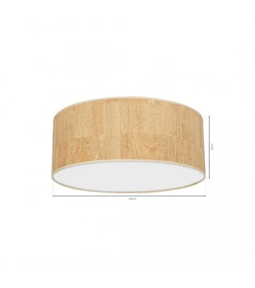 Lampa sufitowa CORK White/Cork 2xE27 40cm