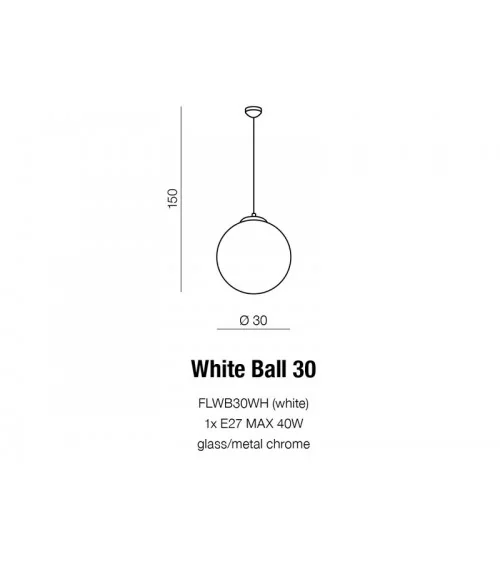lampa WHITE BALL 30 Azzardo