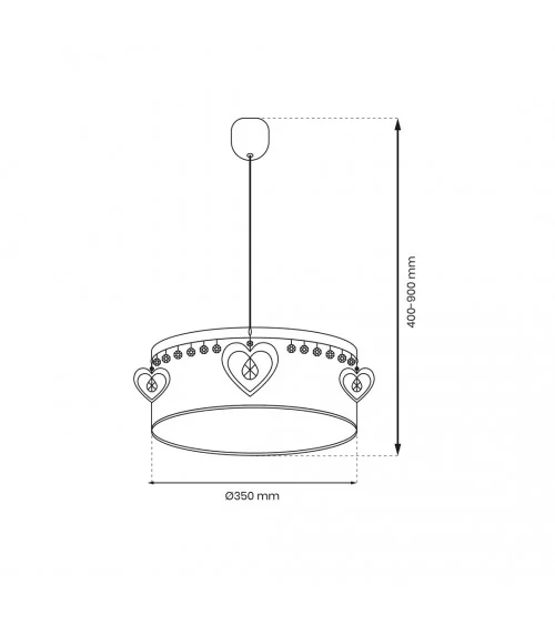 Lampa wisząca HEART 1xE27