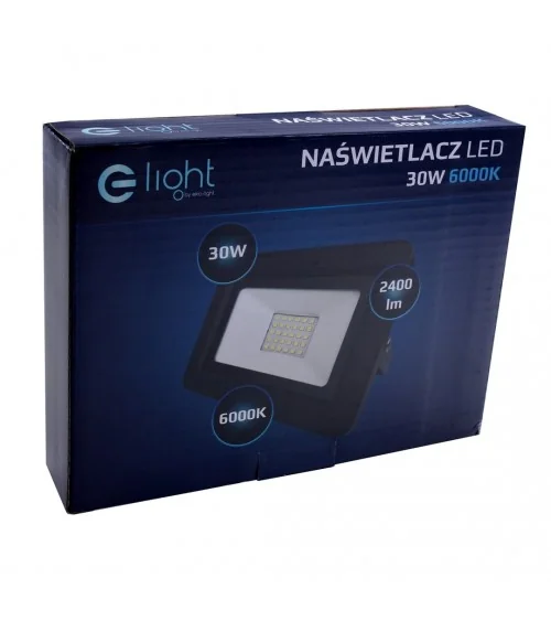 NAŚWIETLACZ LED 30W. BARWA: 6000K