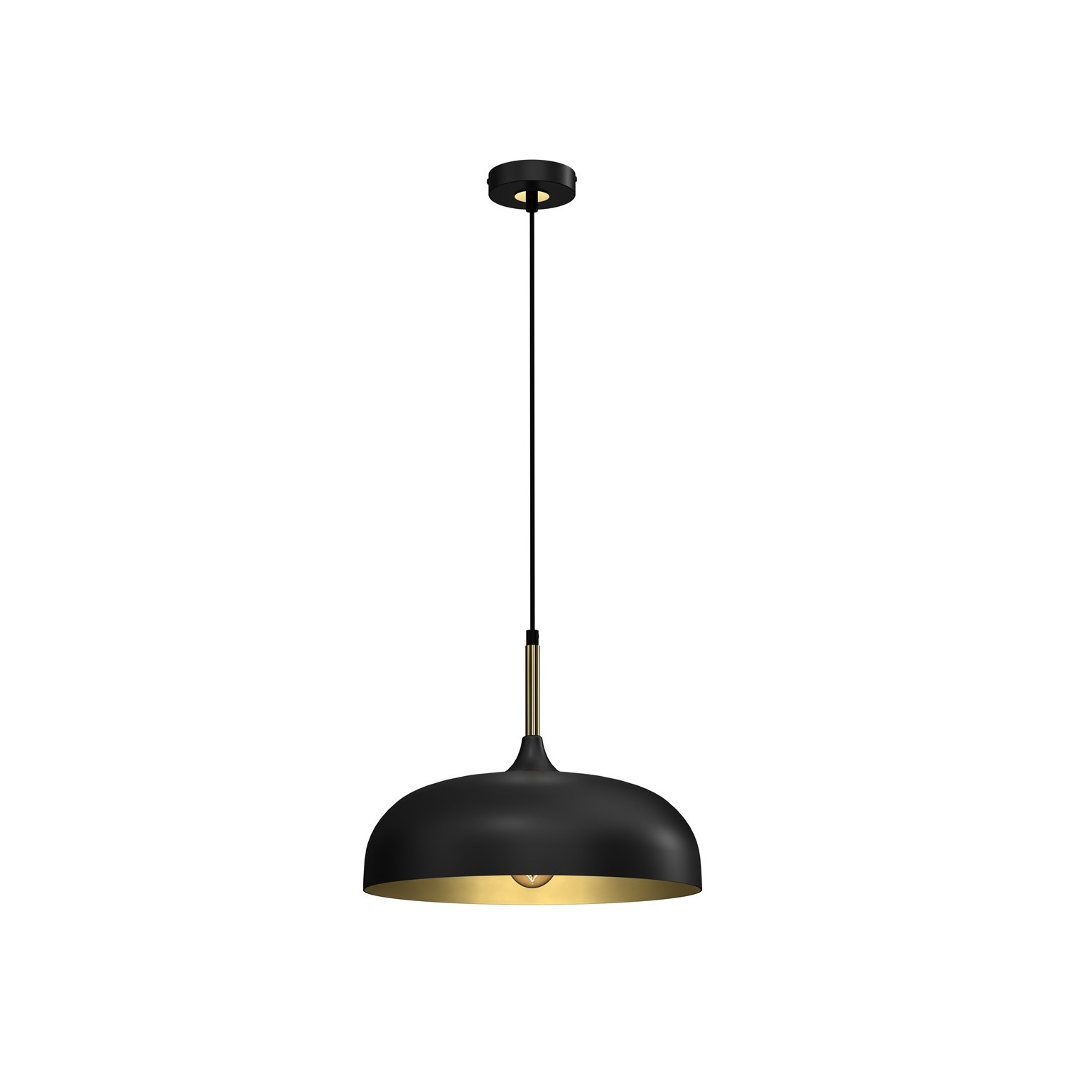 Lampa wisząca LINCOLN BLACK/GOLD 1xE27 35cm
