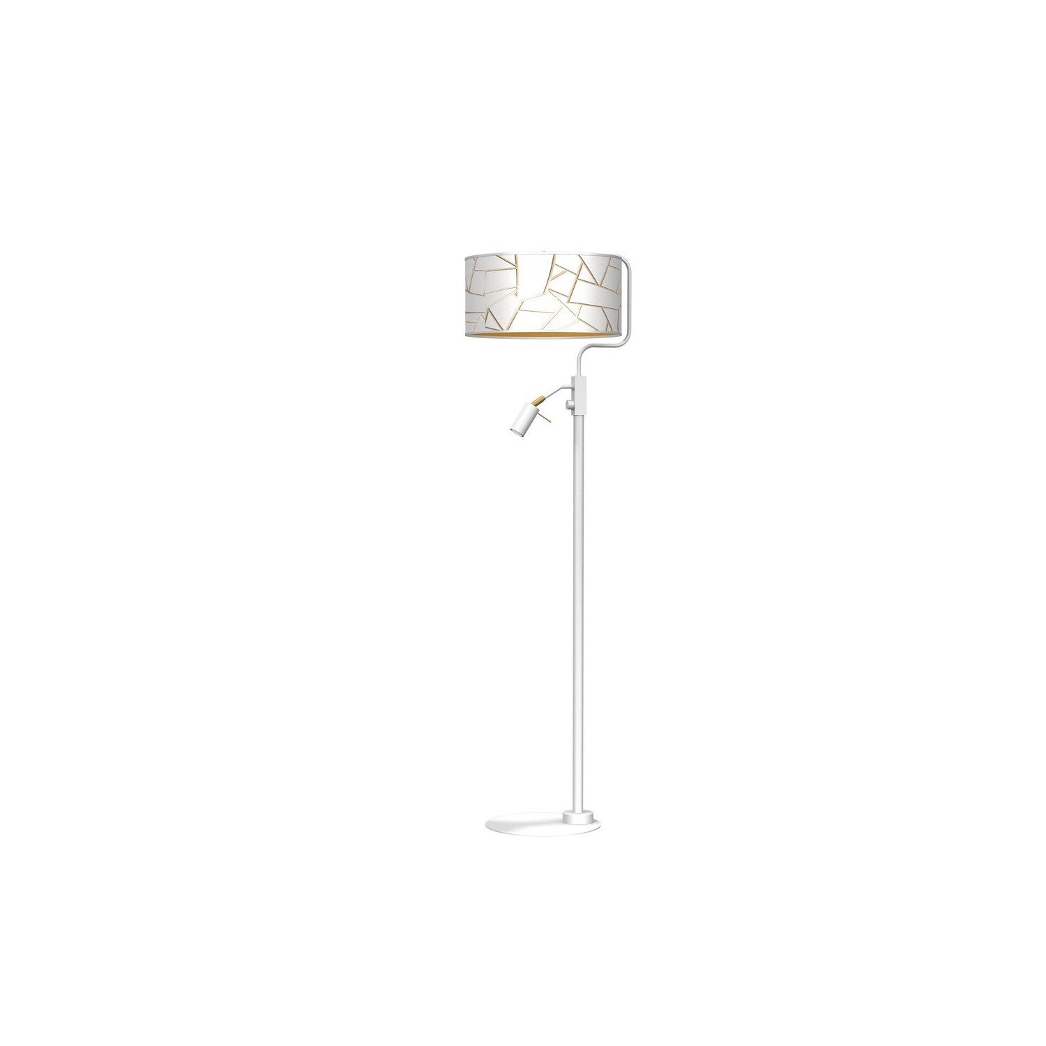 Lampa podłogowa ZIGGY WHITE White/Gold 1xE27 +        1x mini GU10