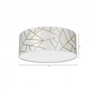 Lampa sufitowa ZIGGY WHITE White/Gold 2xE27 40cm