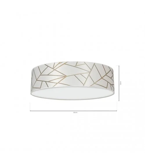 Lampa sufitowa ZIGGY WHITE White/Gold 3xE27 50cm
