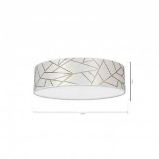 Lampa sufitowa ZIGGY WHITE White/Gold 3xE27 50cm