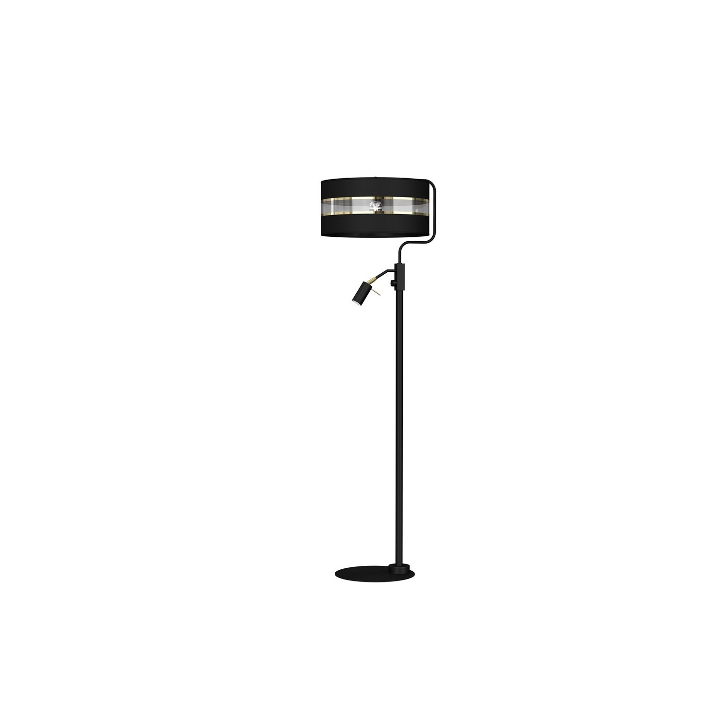 Lampa Podłogowa ULTIMO BLACK 1xE27 + 1x mini GU10