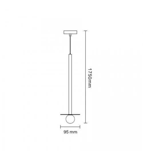 Bolita duża lampa wisząca różowe złoto LP-048/1PL GR