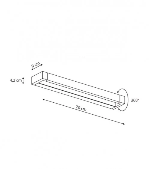 Cargo kinkiet ruchomy biały IP44 LP-1173/1W 20W WH