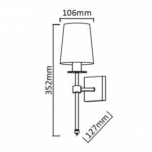 Casoli kinkiet chrom LP-2118/1W