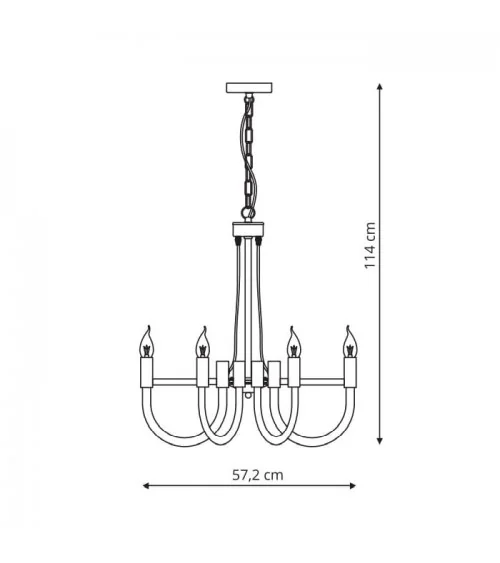 Como lampa wisząca czarna LP-90103/6P BK