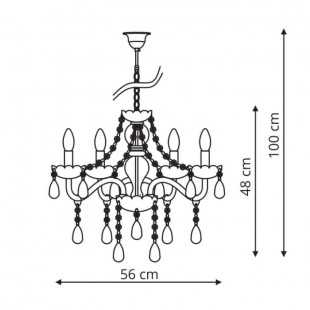 Cristallo 5 lampa wisząca LP-2940/5P