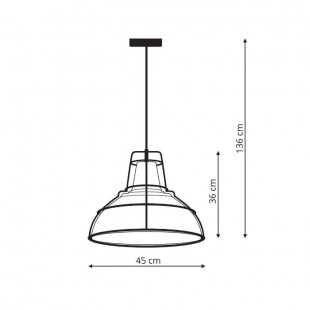 Dritto lampa wiszaca duża biała LP-123/1P L WH