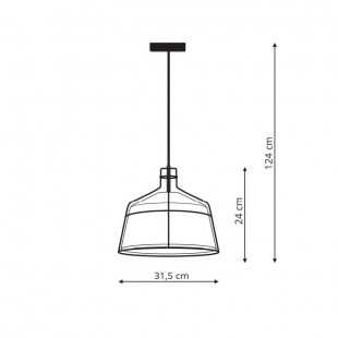 Dritto lampa wisząca średnia biała LP-123/1P M WH
