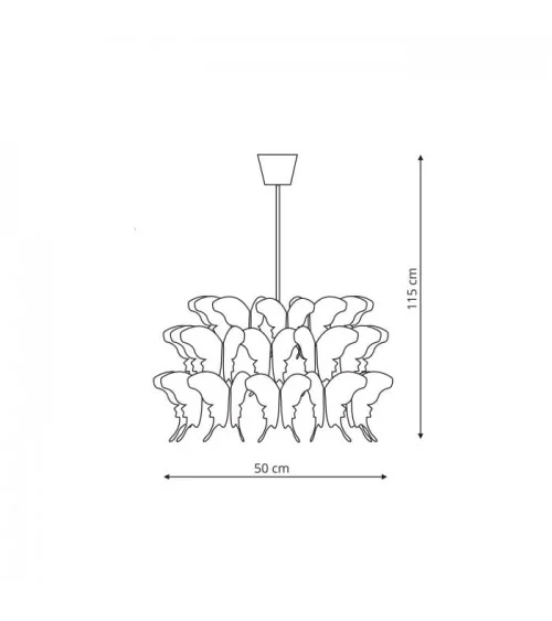 Farfalla 1 lampa wisząca biała LP-3439/1P WHITE