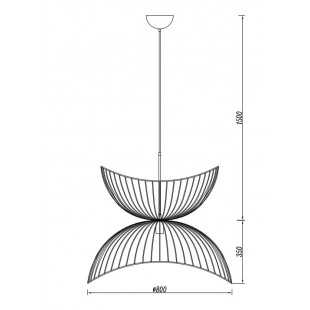 Flower lampa wisząca czarna LP-010/1P BK