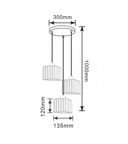 Galactico 3 talerz lampa wisząca LP-2383/3P