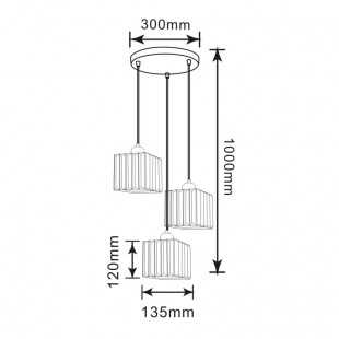 Galactico 3 talerz lampa wisząca LP-2383/3P