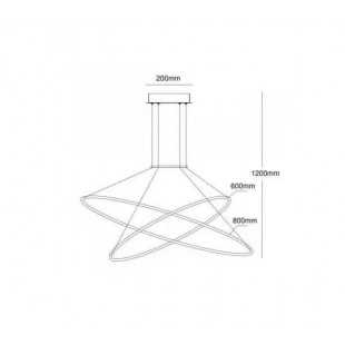 Halifax lampa wisząca czarna LP-940/2P 4BK