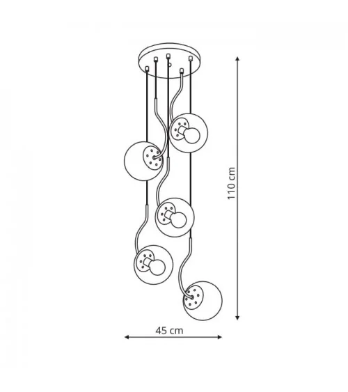 Hook 5 wiszaca czarna LP-125/1W BK