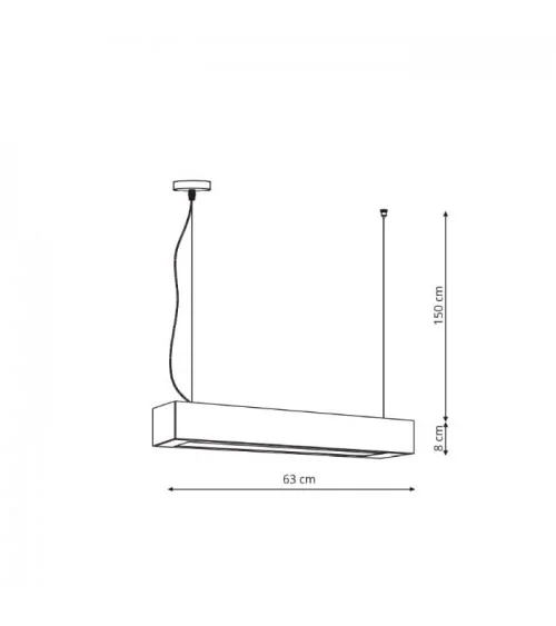 Ibros lampa wisząca biała średnia 18W 3000K IP20 LP-7001/1P 20 WH-63 18/3