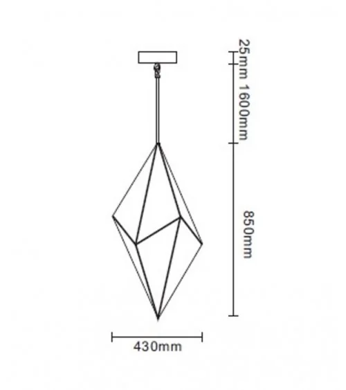 Konstelacja pionowa lampa wisząca LP-055/1P BK