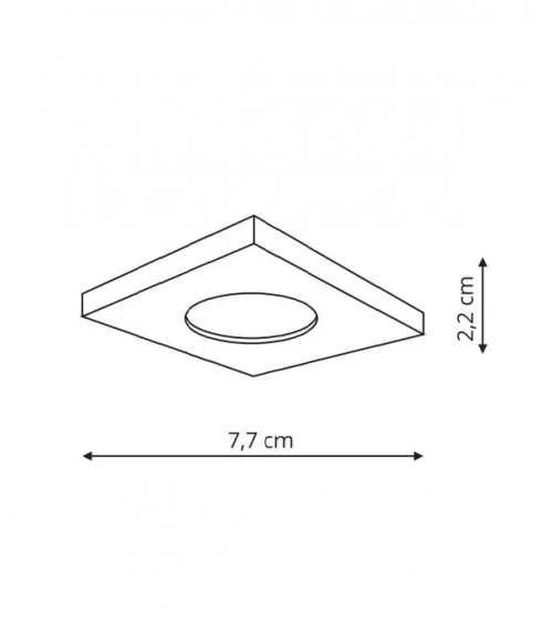 Lagos oczko podtynkowe kwadratowe białe IP65 LP-440/1RS WH square