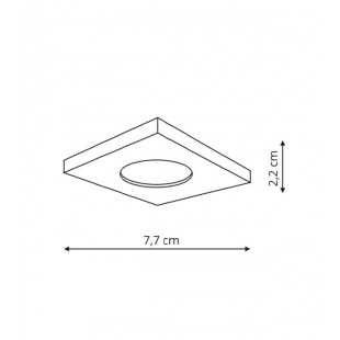 Lagos oczko podtynkowe kwadratowe białe IP65 LP-440/1RS WH square