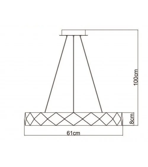 Lampa wisząca REUS led złota LP-8069/1P LED GD