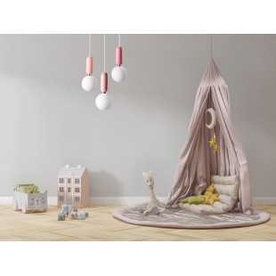 Lampa wisząca Rubi 3 wisząca różowa LP-044/3P Pink