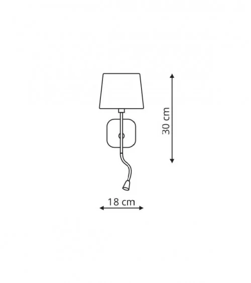 Marbella kinkiet czarny LP-332/1W BK