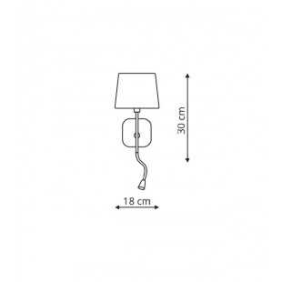 Marbella kinkiet czarny LP-332/1W BK