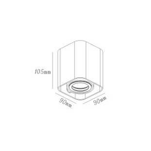 Merano 1 natynkowa LP-2790/1SM WH