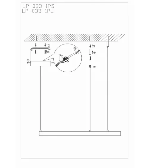 Midway lampa wisząca mała złota LP-033/1P S GD