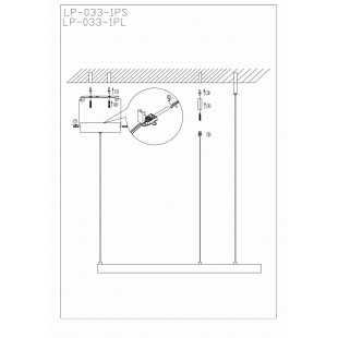 Midway lampa wisząca mała złota LP-033/1P S GD