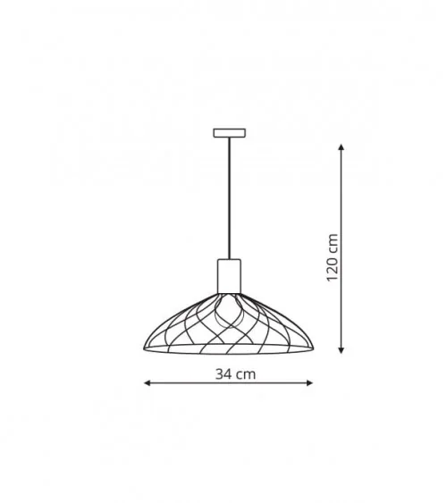 Moderno wisząca duża E27 LP-1221/1P B E27 BK