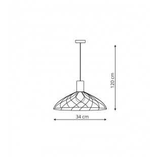 Moderno wisząca duża E27 LP-1221/1P B E27 BK