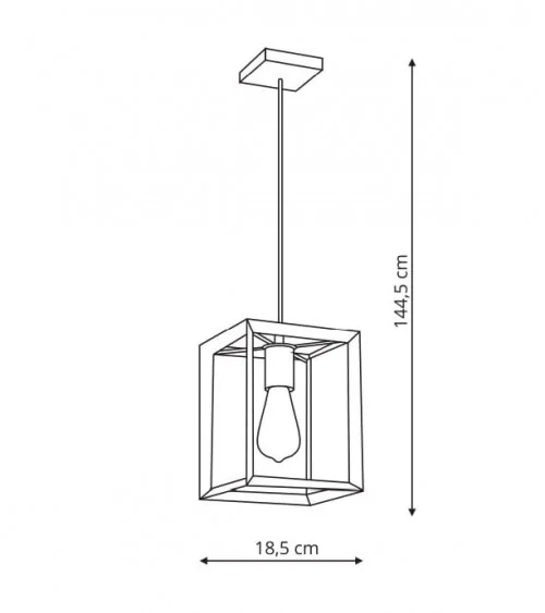 Napoli lampa wisząca czarna LP-4146/1P-BL