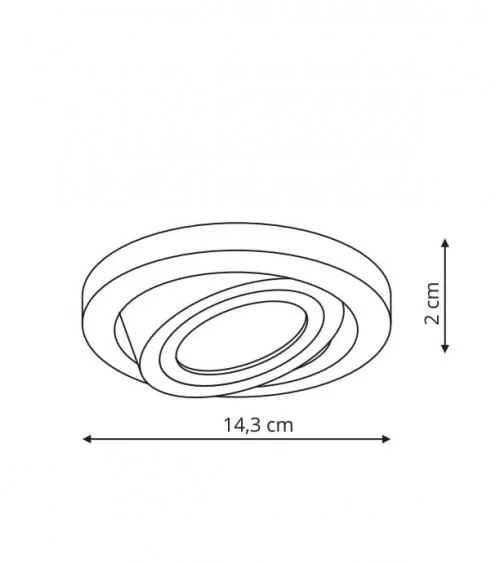 Nero oczko podtynkowe ruchome białe LP-4424/1RS WH movable