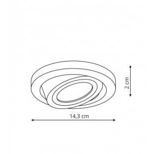 Nero oczko podtynkowe ruchome białe LP-4424/1RS WH movable