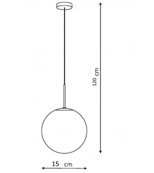 Palla lampa wisząca mała chrom LP-2844/1P S CH