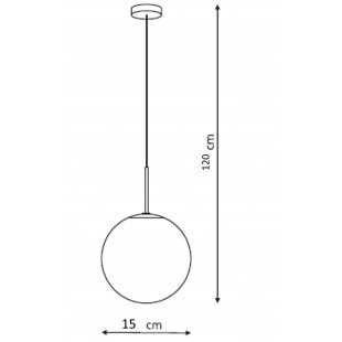 Palla lampa wisząca mała chrom LP-2844/1P S CH